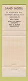 Matchbook Cover - Sand Motel Hampton Beach NH GREEN
