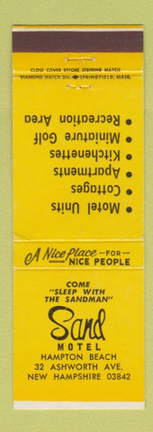 Matchbook Cover - Sand Motel Hampton Beach NH YELLOW