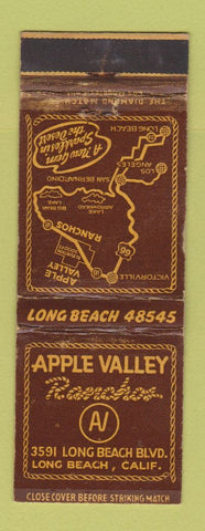 Matchbook Cover - Apple Valley Ranchos Long Beach CA WORN