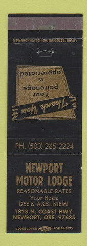 Matchbook Cover - Newport Motor Lodge Newport OR