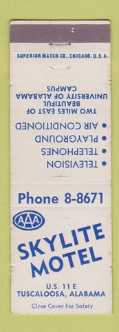 Matchbook Cover - Skylite Motel Tuscaloosa AL