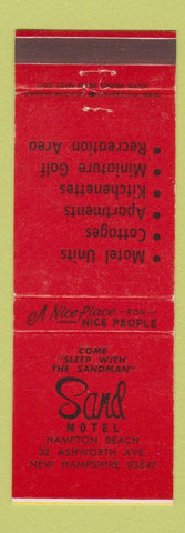 Matchbook Cover - Sand Motel Hampton Beach NH RED