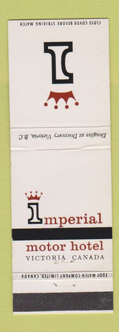 Matchbook Cover - Imperial Motor Hotel Victoria BC