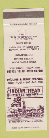 Matchbook Cover - Indian Head Motel Resort North Woodstock NH