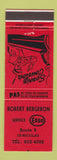Matchbook Cover - Esso oil gas Robert Bergeron St Nicholas QC