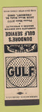 Matchbook Cover - Gulf oil gas Dundore's Fremont OH