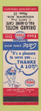 Matchbook Cover - Esso oil gas Driard Hotel Pal O Mine Cafe Wetaskiwin AB