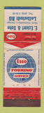 Matchbook Cover - Esso oil gas Leibstadt E Eckert Sohn WORN