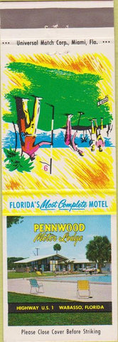 Matchbook Cover - Pennwood Motor Lodge Wabasso FL