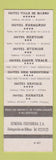 Matchbook Cover - Cadena Hotelera Aranzazu Spain