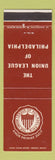 Matchbook Cover - Union League of Philadelphia PA