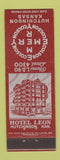 Matchbook Cover - Emery Colson Hotel Leon Hutchinson KS