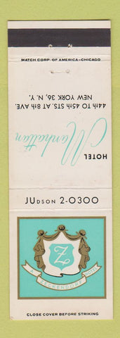 Matchbook Cover - Hotel Manhattan New York City