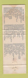 Matchbook Cover - Hotel Carrera Santiago De Chile Hilton