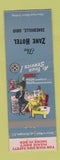 Matchbook Cover - Zane Hotel Zanesville OH