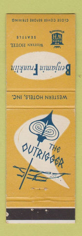 Matchbook Cover - Benjamin Franklin Hotel Seattle WA Outrigger WEAR