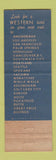Matchbook Cover - Benjamin Franklin Hotel Seattle WA Outrigger WEAR