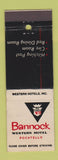 Matchbook Cover - Bannock Western Hotel Pocatello ID