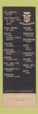 Matchbook Cover - Benson Western Hotel Portland OR London Bar Grill