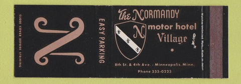 Matchbook Cover - Normandy Motor Hotel Village Minneapolis MN