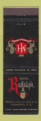 Matchbook Cover - Hotel Raleigh Washington DC Massaglia