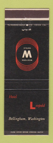 Matchbook Cover - Hotel Leopold Western Hotels Bellingham WA