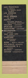 Matchbook Cover - Hotel Boise ID French Bar Western Hotels