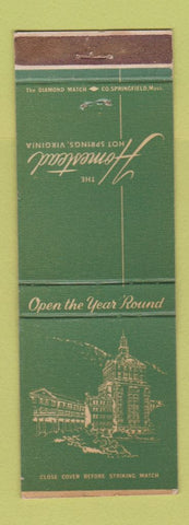 Matchbook Cover - Homestead Resort Hot Springs VA #1