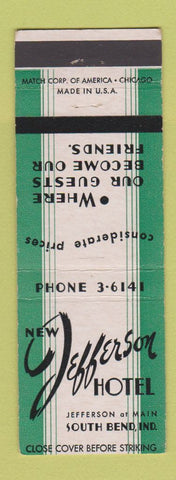 Matchbook Cover - Jefferson Hotel South Bend IN