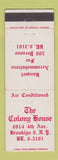 Matchbook Cover - Colony House Restaurant Brooklyn NY