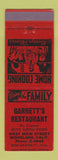 Matchbook Cover - Garrett's Restaurant Woodland CA