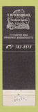 Matchbook Cover - T Butcherblock Steaks Springfield MA