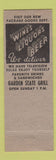 Matchbook Cover - Garden State Grill Haddonfield? Merchantville NJ WEAR