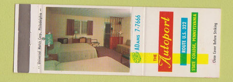 Matchbook Cover - Autoport State College PA motel