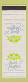 Matchbook Cover - Aunt Hattie's Family Restaurant St Petersburg FL