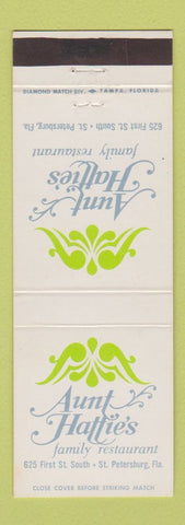 Matchbook Cover - Aunt Hattie's Family Restaurant St Petersburg FL