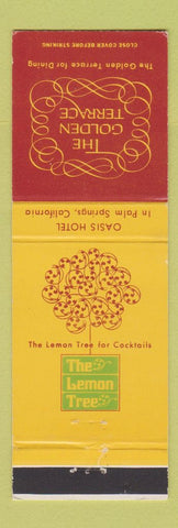 Matchbook Cover - Golden Terrace Lemon Tree Oasis Hotel Palm Springs CA