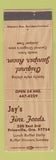 Matchbook Cover - Jay's fine Foods Prineville OR Juniper Room