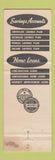 Matchbook Cover - Germania Savings and Loan Alton IL
