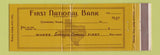 Matchbook Cover - First National Bank Edinburg TX Full Length
