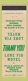 Matchbook Cover - Lone Fir Motel Grants Pass OR