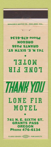 Matchbook Cover - Lone Fir Motel Grants Pass OR