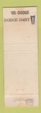 Matchbook Cover - Shelby Motors Dodge Mack Trucks Urbana IL Champaign