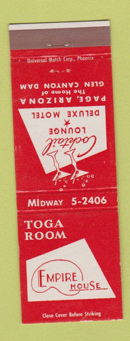 Matchbook Cover - Empire House Toga Room Page AZ