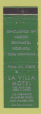 Matchbook Cover - La Villa Motel Lake Village AR WEAR