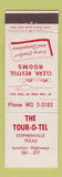 Matchbook Cover - Tour O Tel motel Stephenville TX