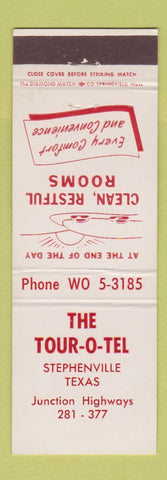 Matchbook Cover - Tour O Tel motel Stephenville TX