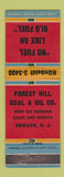 Matchbook Cover - Forest Hill Coal Oil Newark NJ