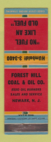 Matchbook Cover - Forest Hill Coal Oil Newark NJ
