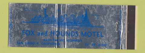 Matchbook Cover - Fox and Hounds Motel San Diego CA WEAR Full Length